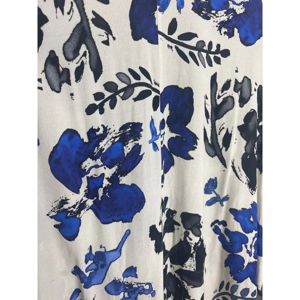 NWT Karen Kane Midnight Sun Bell Sleeve Top XL Blue Black Floral